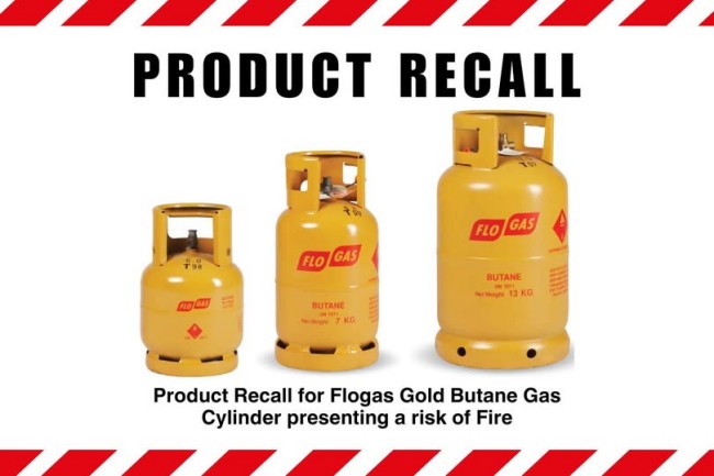 Product Recall Flogas Butane Cylinders