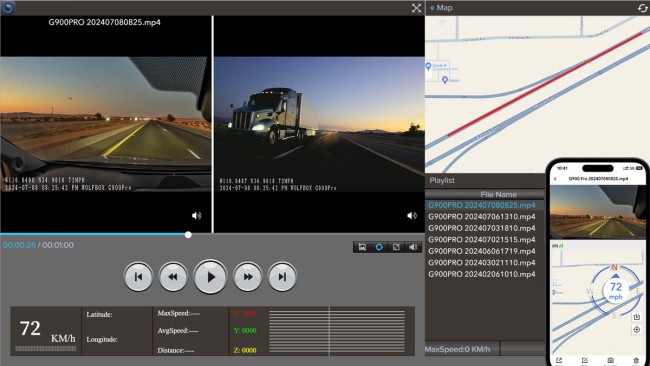 Wolfbox G900PRO Mirror Dash Cam 