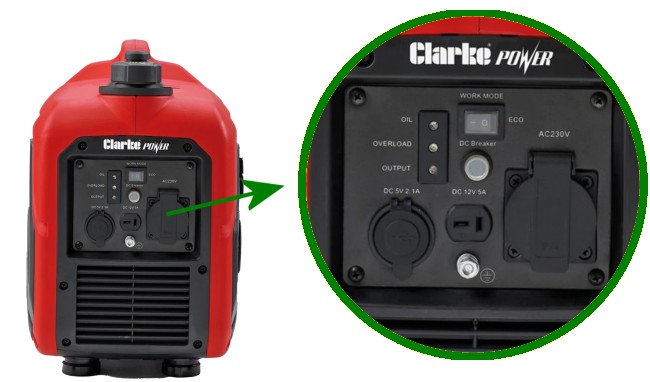 Clarke IG1100 1050W Petrol Inverter Generator