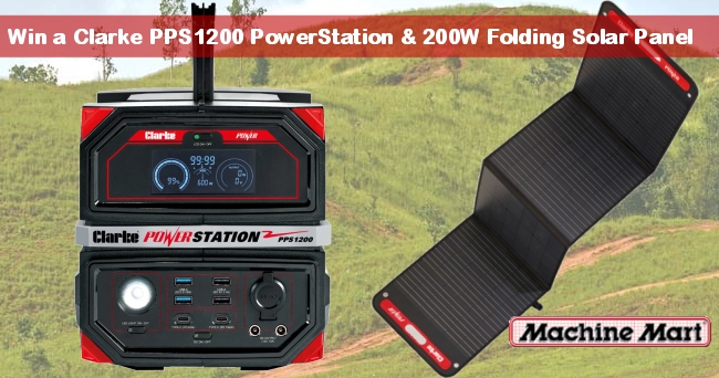 Clarke PPS1200 Power Station and 200W Folding Solar Panel