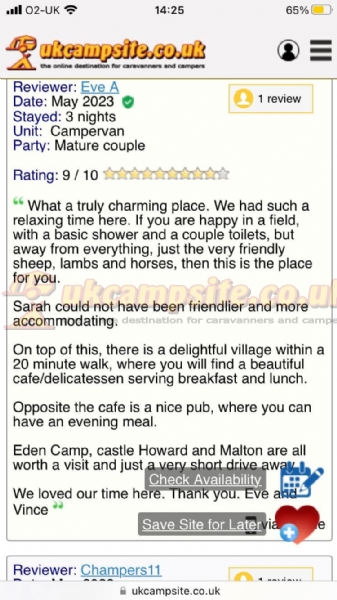 Greets Farm Campsite Certificated Site